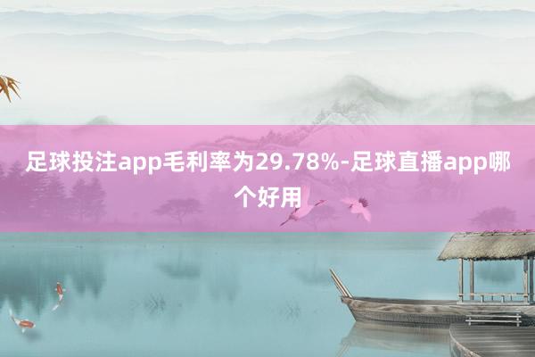 足球投注app毛利率为29.78%-足球直播app哪个好用