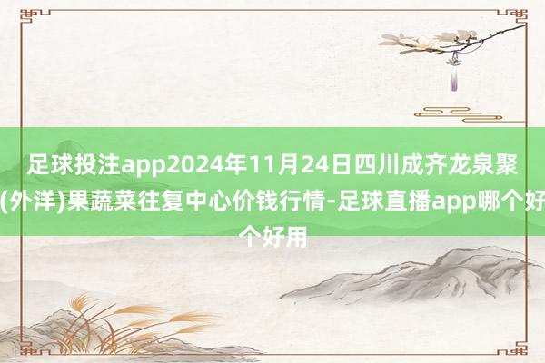 足球投注app2024年11月24日四川成齐龙泉聚和(外洋)果蔬菜往复中心价钱行情-足球直播app哪个好用