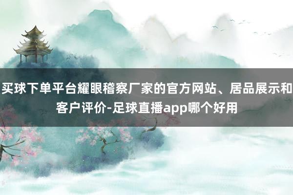 买球下单平台耀眼稽察厂家的官方网站、居品展示和客户评价-足球直播app哪个好用