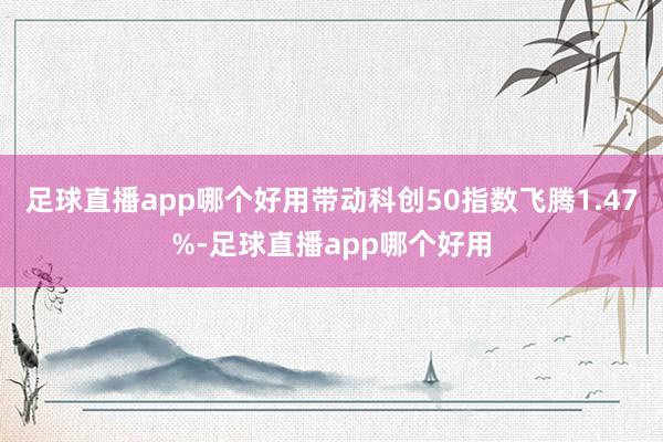 足球直播app哪个好用带动科创50指数飞腾1.47%-足球直播app哪个好用
