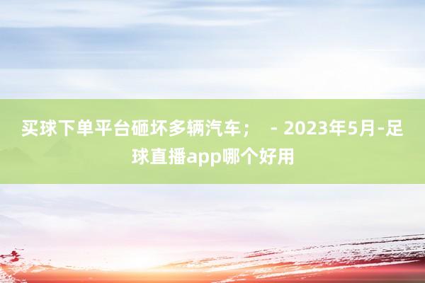 买球下单平台砸坏多辆汽车；  - 2023年5月-足球直播app哪个好用